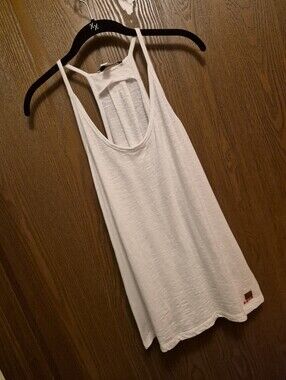 Peace Love World Ivory Logo Tank Top - Women Sizr Small